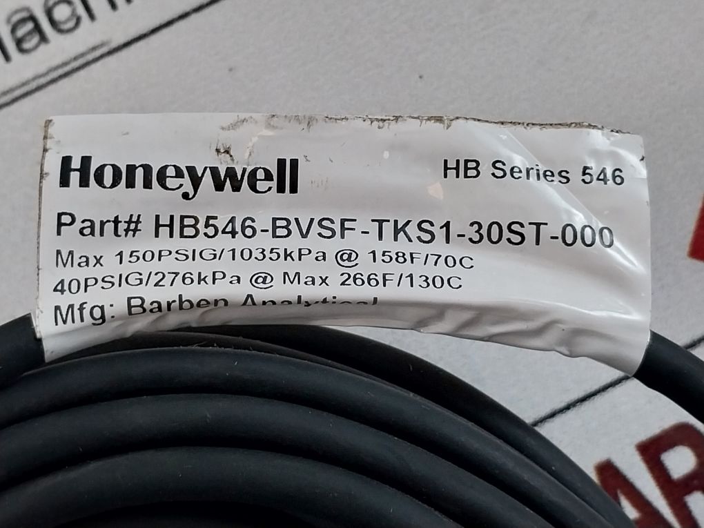 Honeywell Hb546-bvsf-tks1-30St-000 Sensor