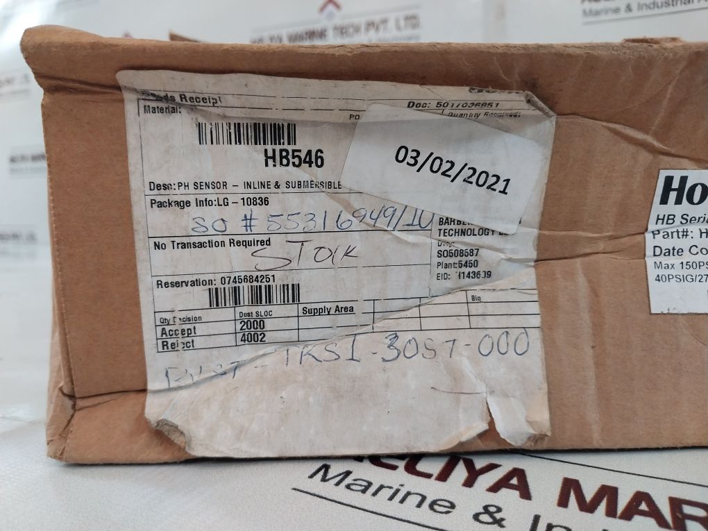 Honeywell Hb546-bvsf-tks1-30St-000 Sensor