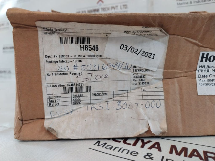 Honeywell Hb546-bvsf-tks1-30St-000 Sensor