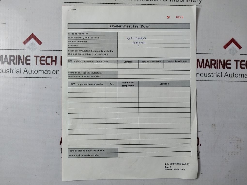 Honeywell Hb546-bvsf-tksn-15St-000 Sensor Hb546