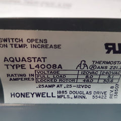 Honeywell L4008A 1015 Aquastat Controller
