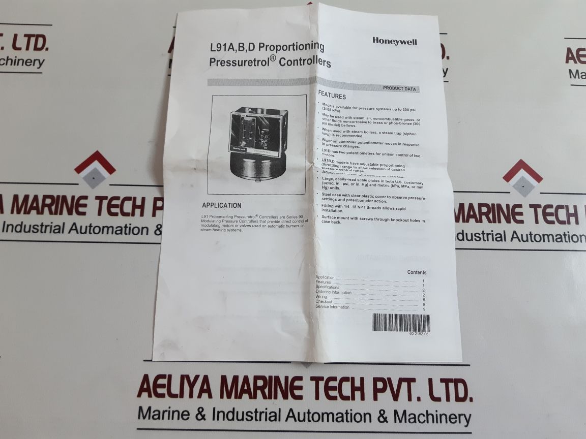 Honeywell L91B 1050 Pressure Controller
