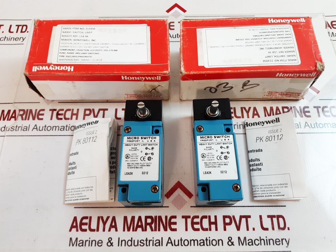 Honeywell Lsa3K Heavy Duty Limit Switch 10 Amps 600 Vac
