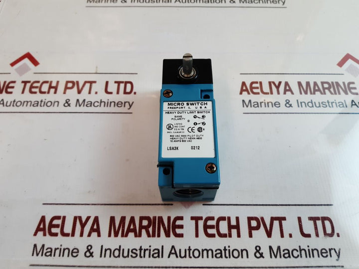 Honeywell Lsa3K Heavy Duty Limit Switch 10 Amps 600 Vac
