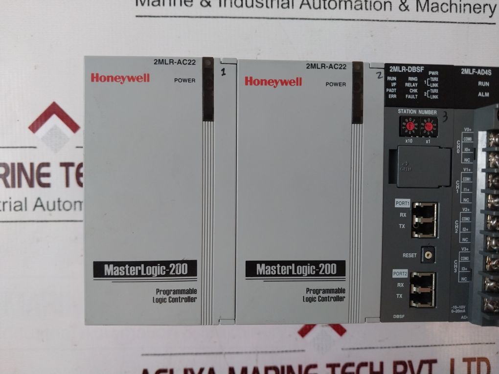 Honeywell Masterlogic-200 2Mlr-ac22,2Mlr-dbsf,2Mlf-ad4S Module Rack