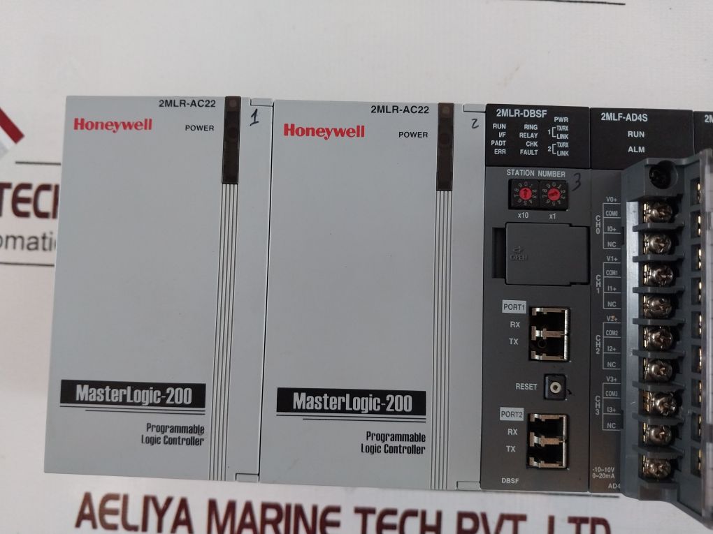 Honeywell Masterlogic-200 2Mlr-ac22,2Mlr-dbsf,2Mlf-ad4S Module Rack