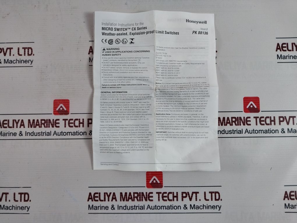 Honeywell Pk 80112 Explosion Proof Micro Switch