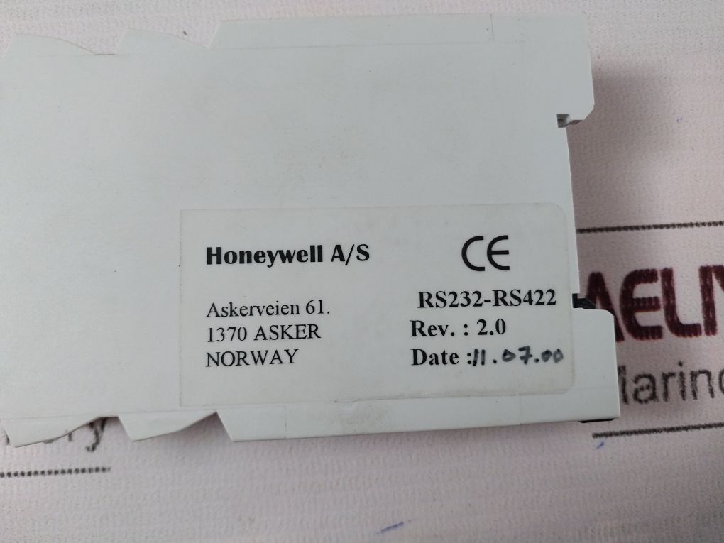 Honeywell Rs232-rs422 Isoi Optisk Isolator Rev. 2.0