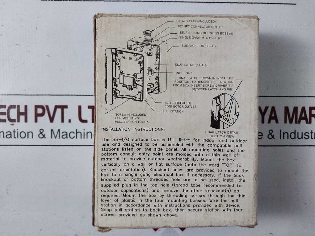 Honeywell Sb-i/O Surface Mount Back Box