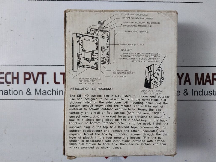 Honeywell Sb-i/O Surface Mount Back Box