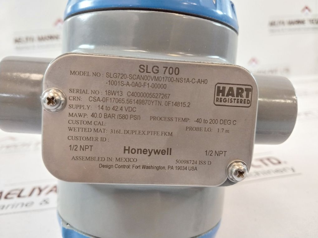 Honeywell Slg720-scan00Vm01700-ns1A-c-ah0-1001S-a-0A0-f1-00000 Transmitter