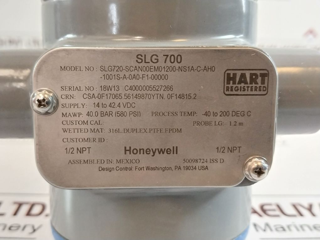 Honeywell Slg720-scan00Em01200-ns1A-c-ah0-1001S-a-0A0-f1-00000 Transmitter