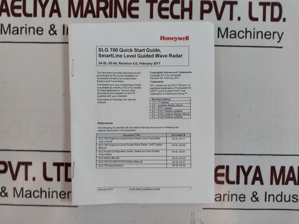 Honeywell Slg720-scan00Em01200-ns1A-c-ah0-1001S-a-0A0-f1-00000 Transmitter