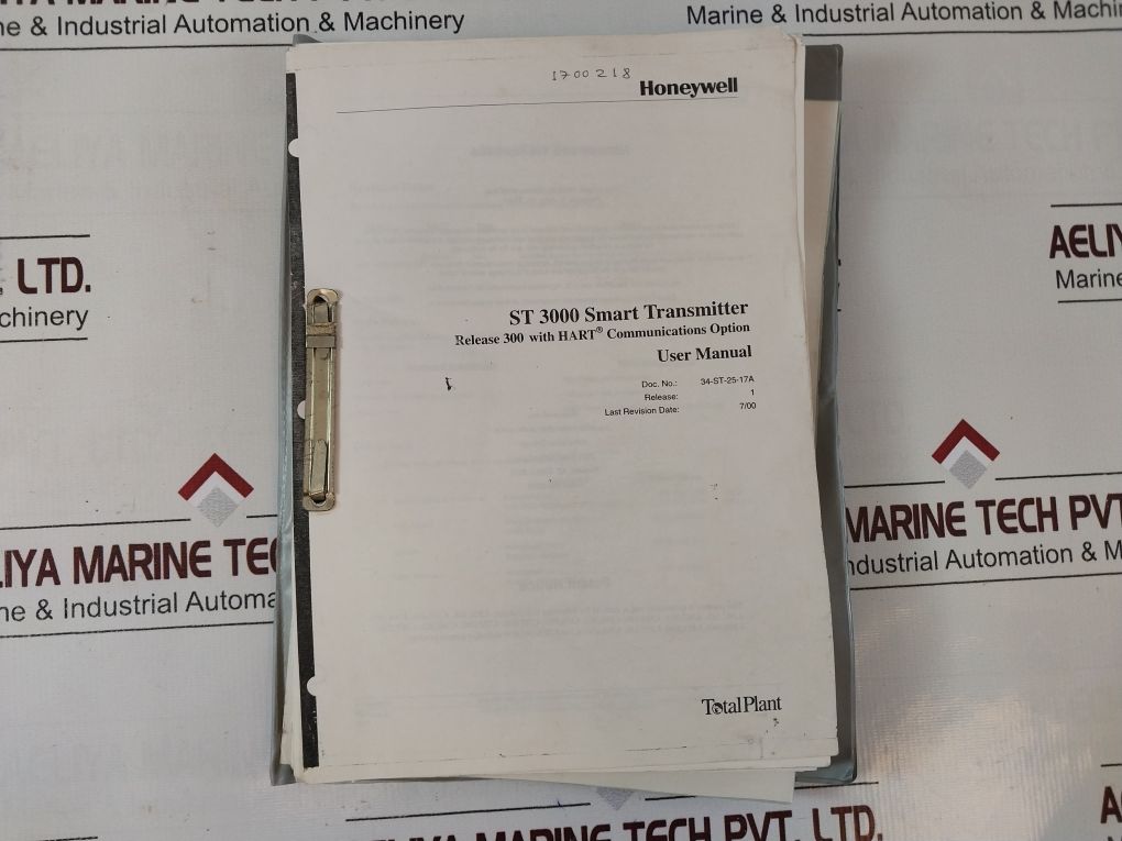 Honeywell St 3000 Smart Transmitter 41B2 Std924R-a10-00-hc-b07I