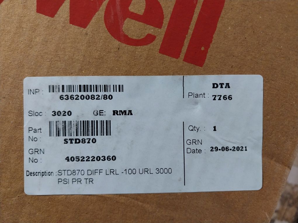 Honeywell Std870-f1Ac4Ah-1-0-ahc-11C-b-31A6-f1-0000 Pressure Transmitter