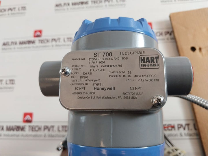 Honeywell Stg74L Pressure Transmitter Stg74L-e1G000-1-c-ahd-11C-b-11A0-f1-0000