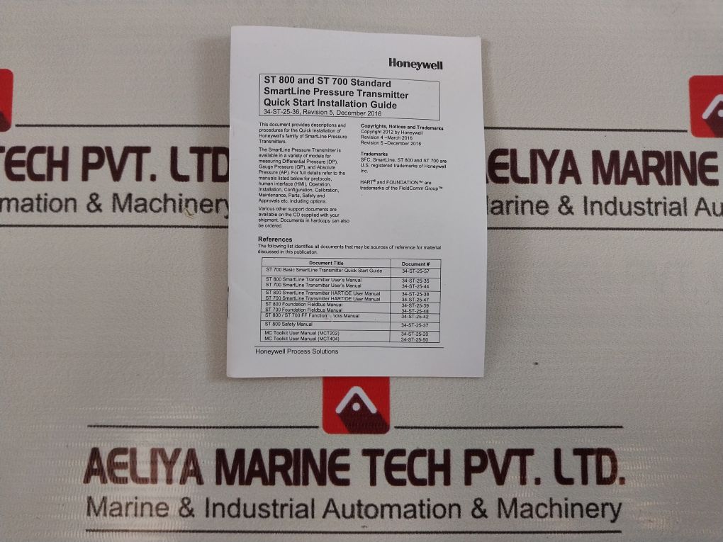 Honeywell Stg74L Pressure Transmitter Stg74L-e1G000-1-c-ahd-11C-b-11A0-f1-0000