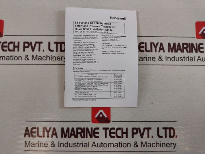 Honeywell Stg74L Pressure Transmitter Stg74L-e1G000-1-c-ahd-11C-b-11A0-f1-0000