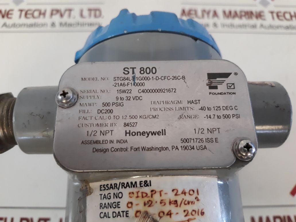 Honeywell Stg84L-f1G000-1-d-cfc-26C-b-21A6-f1-0000 Pressure Transmitter