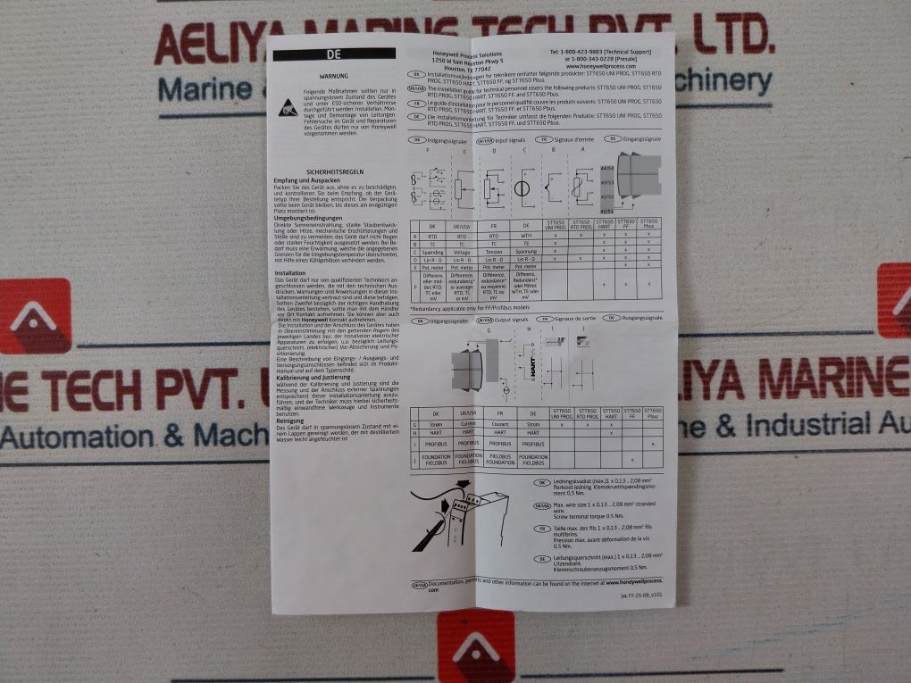 Honeywell Stt650-s2-0-0-cf0 Foundation Fieldbus Transmitter