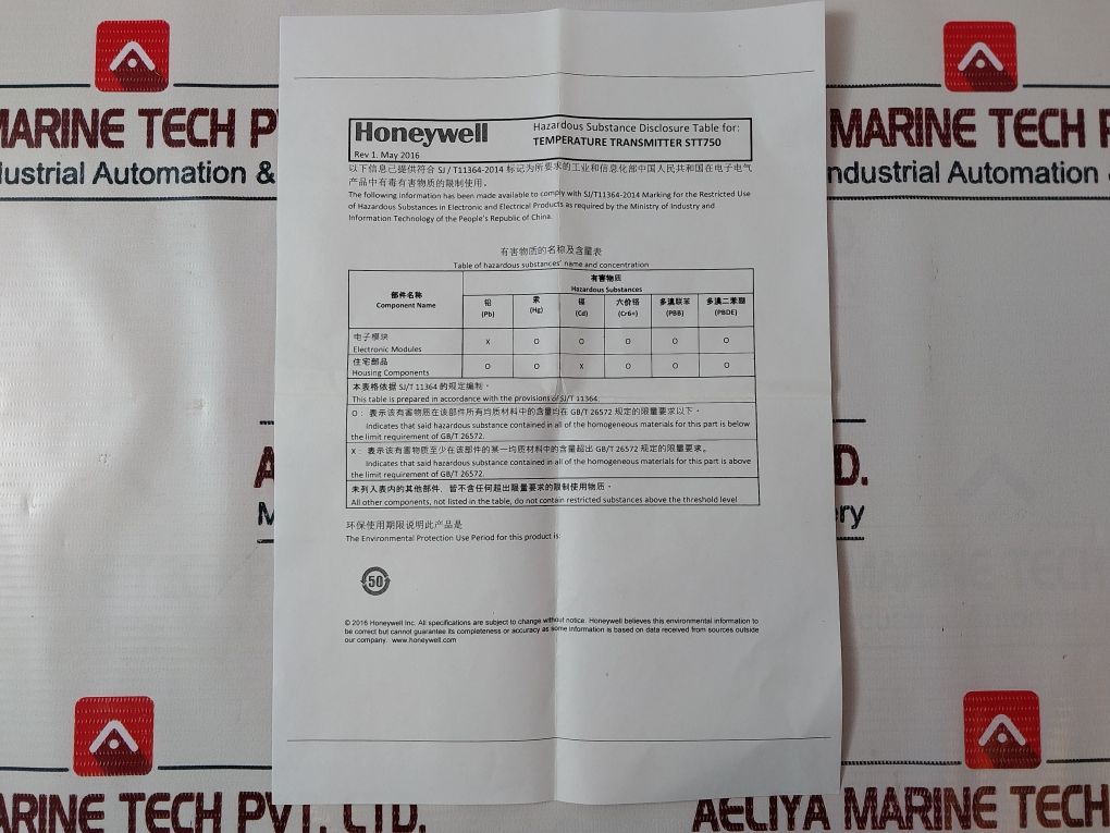 Honeywell Stt750-s-0-0-ah0-11C-b-11A0-f1-0000 Smartline Temperature Transmitter