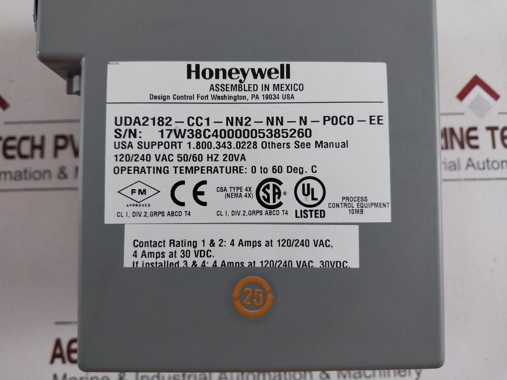 Honeywell Uda2182-cc1-nn2-nn-n-p0C0-ee Universal Dual Analyzer Set