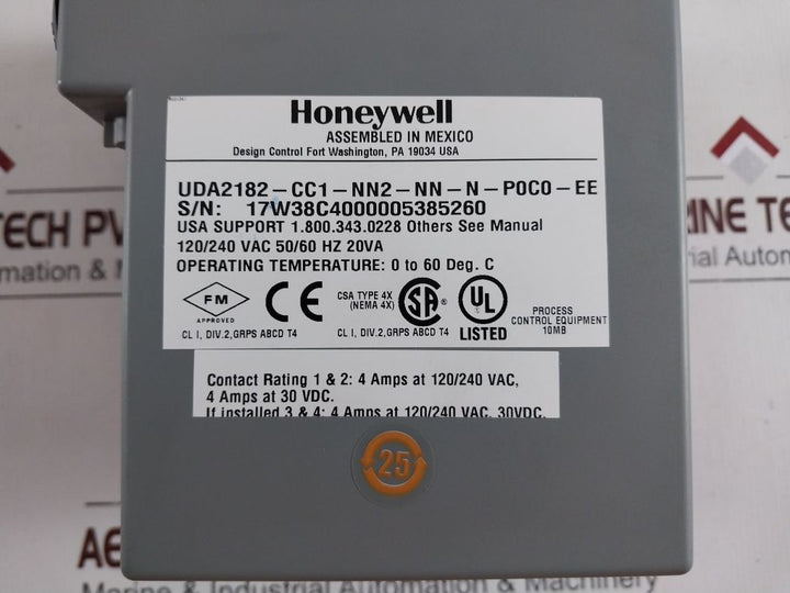 Honeywell Uda2182-cc1-nn2-nn-n-p0C0-ee Universal Dual Analyzer Set
