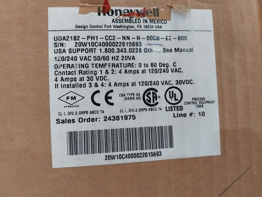 Honeywell Uda2182-ph1-cc2-nn-n-00C0-ee-000 Analytical Analyzer