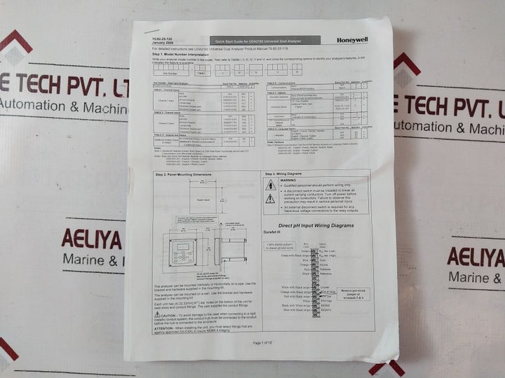 Honeywell Uda2182-ph1-cc2-nn-n-00C0-ee-000 Analytical Analyzer