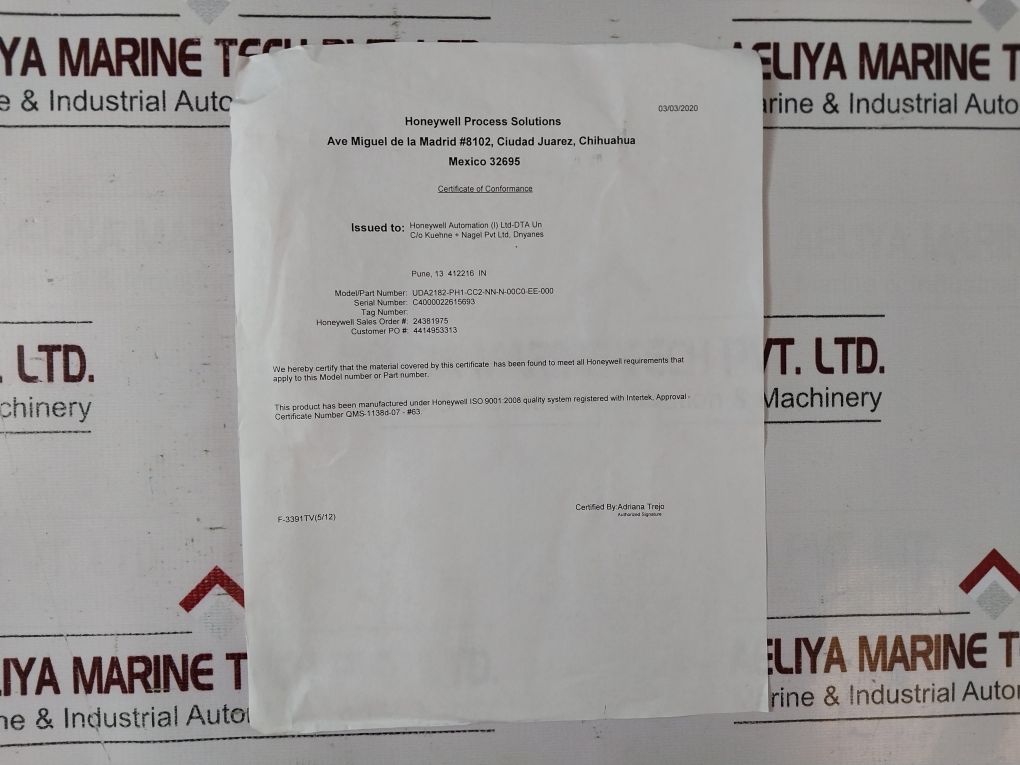 Honeywell Uda2182-ph1-cc2-nn-n-00C0-ee-000 Analytical Analyzer