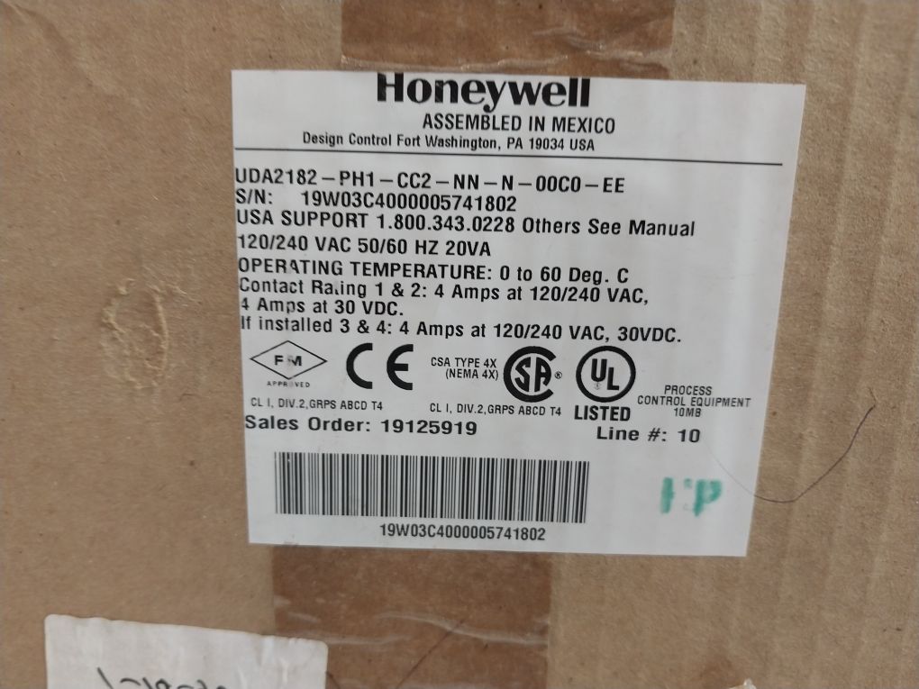 Honeywell Uda2182-ph1-cc2-nn-n-00C0-ee Universal Dual Analyzer