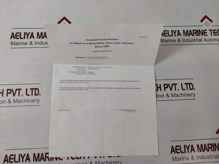 Honeywell Uda2182-ph1-cc2-nn-n-p0C0-ee Analytical Analyzer Set
