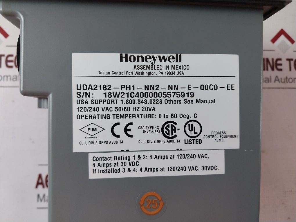 Honeywell Uda2182-ph1-nn2-nn-e-00C0-ee Universal Dual Analyzer