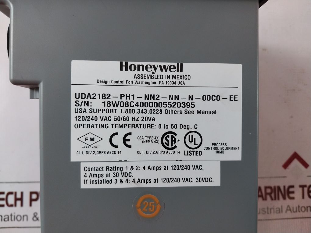 Honeywell Uda2182-ph1-nn2-nn-n-00C0-ee Universal Dual Analyzer