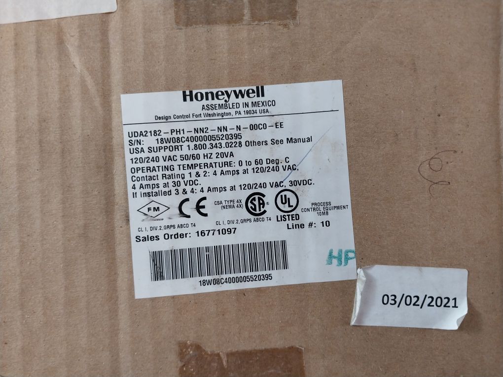 Honeywell Uda2182-ph1-nn2-nn-n-00C0-ee Universal Dual Analyzer
