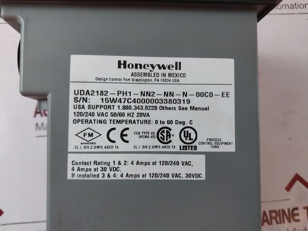 Honeywell Uda2182-ph1-nn2-nn-n-00C0-ee Universal Dual Analyzer