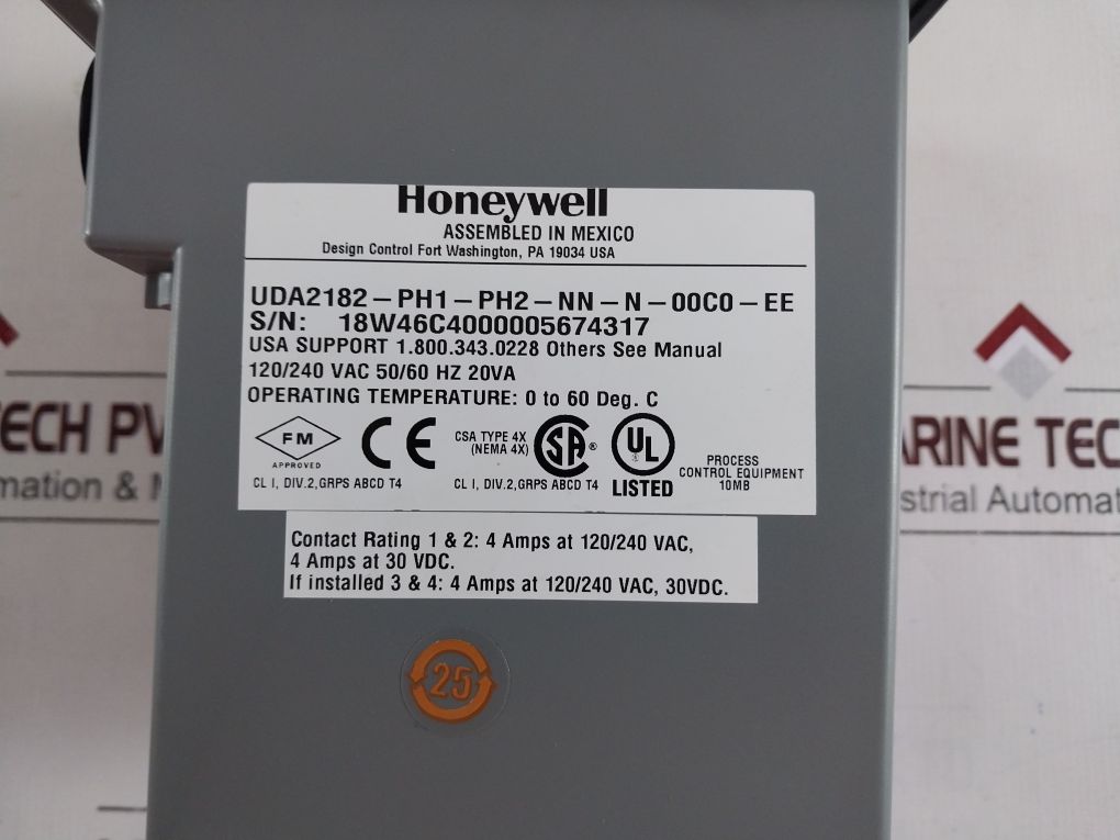 Honeywell Uda2182-ph1-ph2-nn-n-00C0-ee Analytical Analyzer