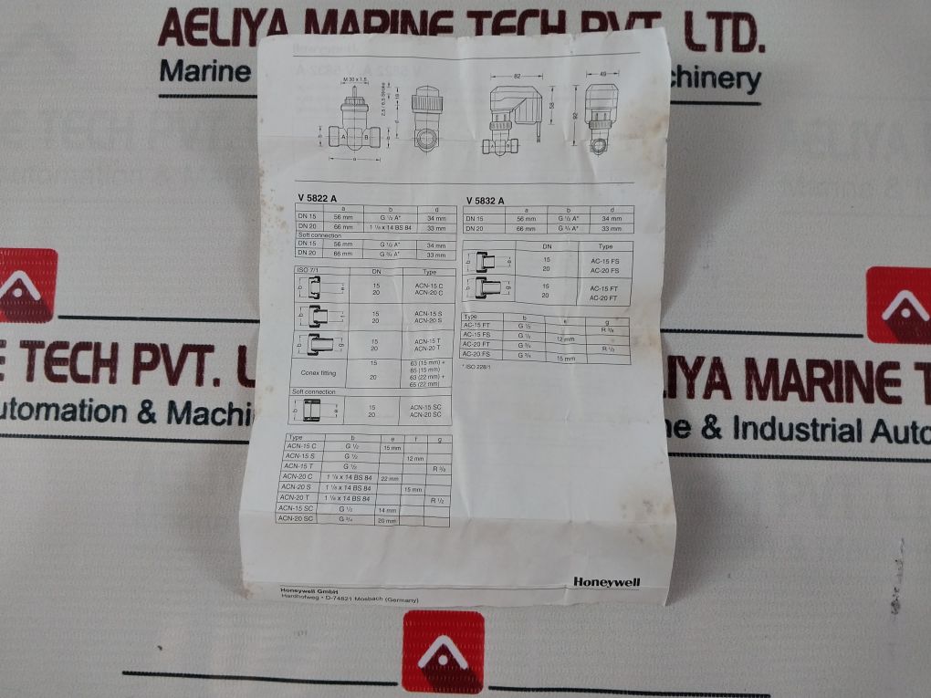 Honeywell V5832A1053