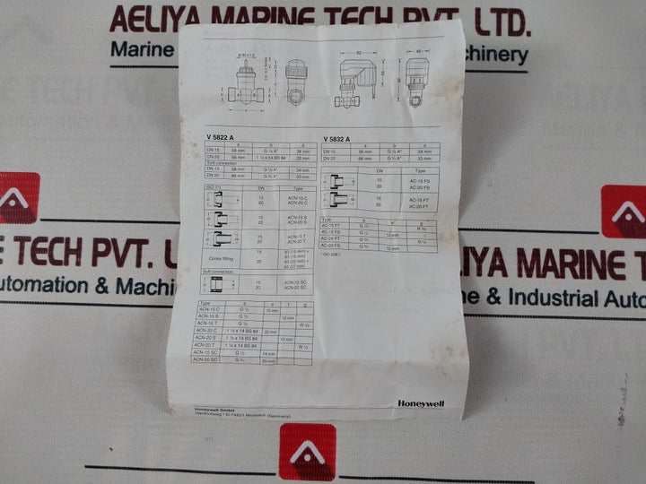 Honeywell V5832A1053