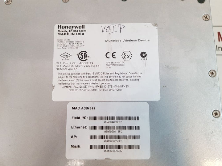 Honeywell Wnmn Multinode Wireless Device