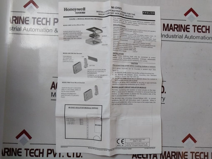 Honeywell/Morley Ias Mi-diso Short Circuit Isolator Module