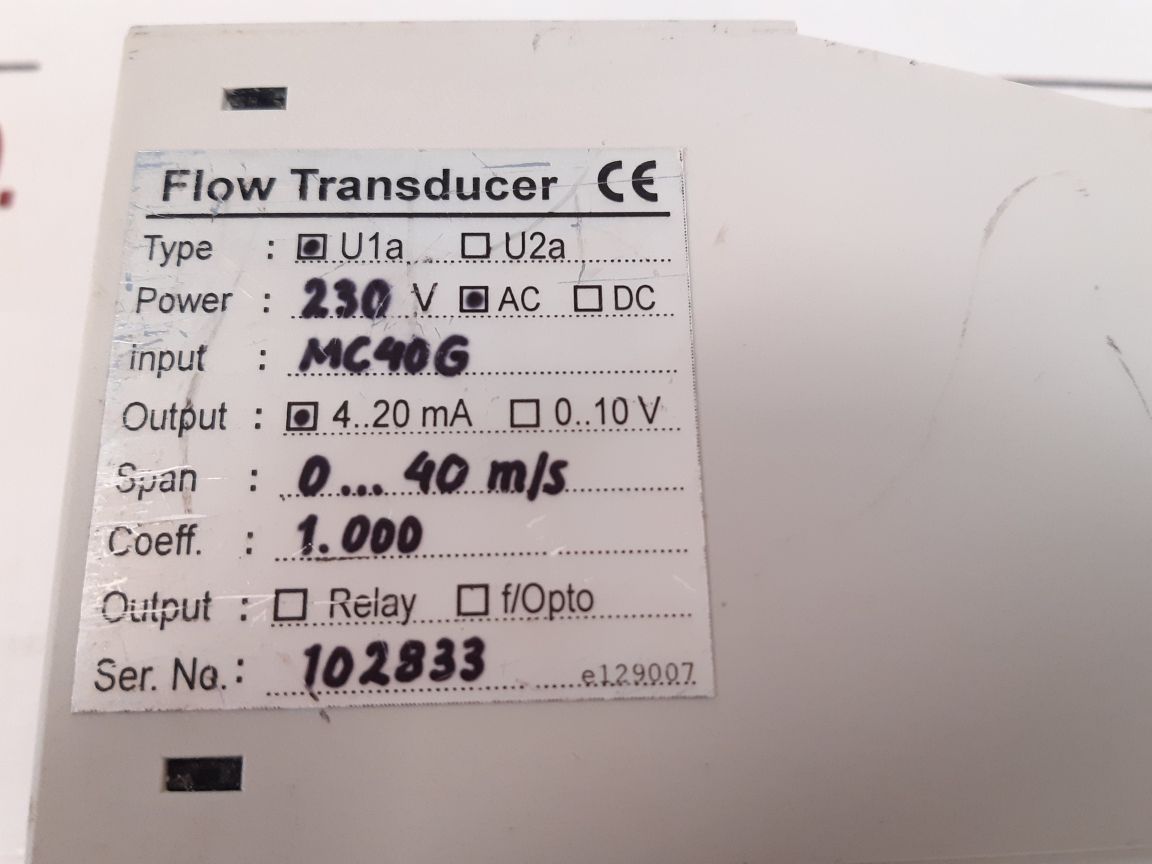 Hontzsch Instruments U1A Flow Transducer