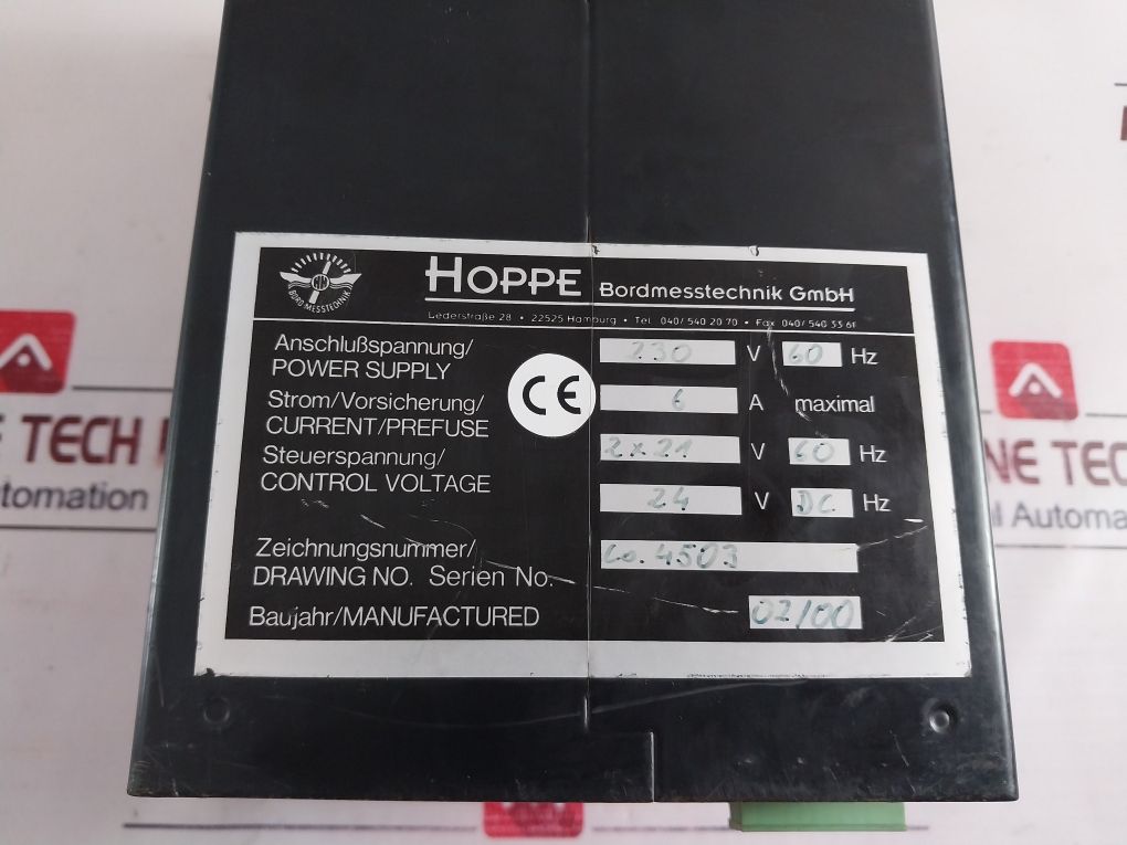 Hoppe Bordmesstechnik Ah_Rp03B Power Meter 6A 230V 60Hz