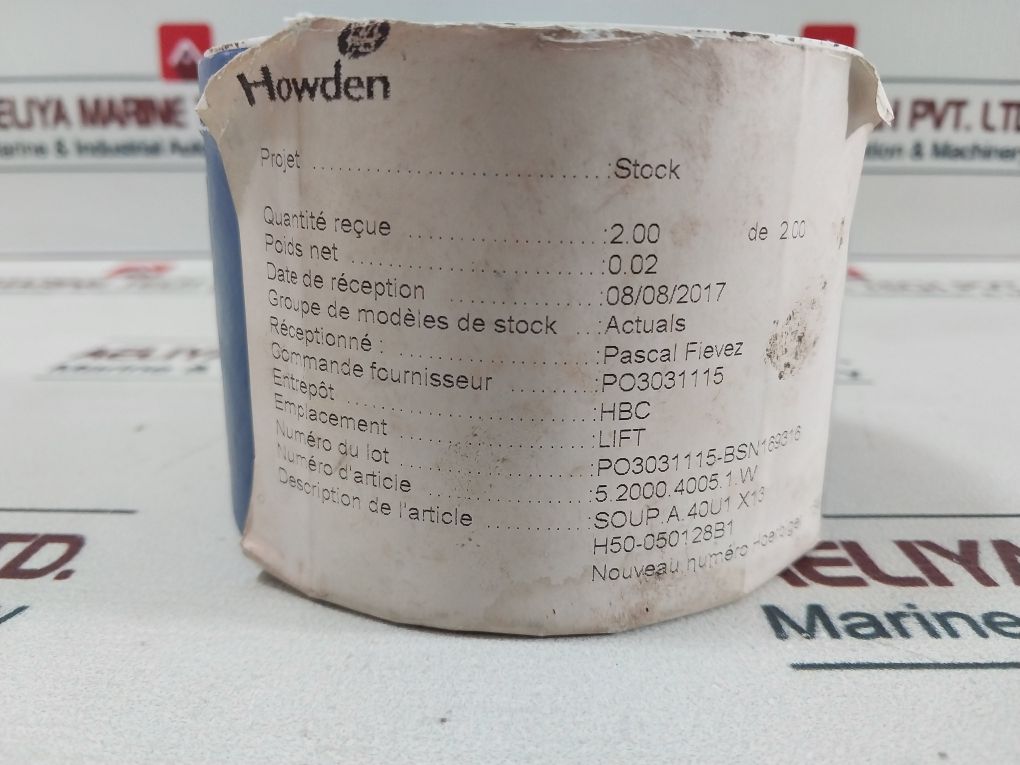 Howden 5.2000.4005.1.W Suction Control Valve