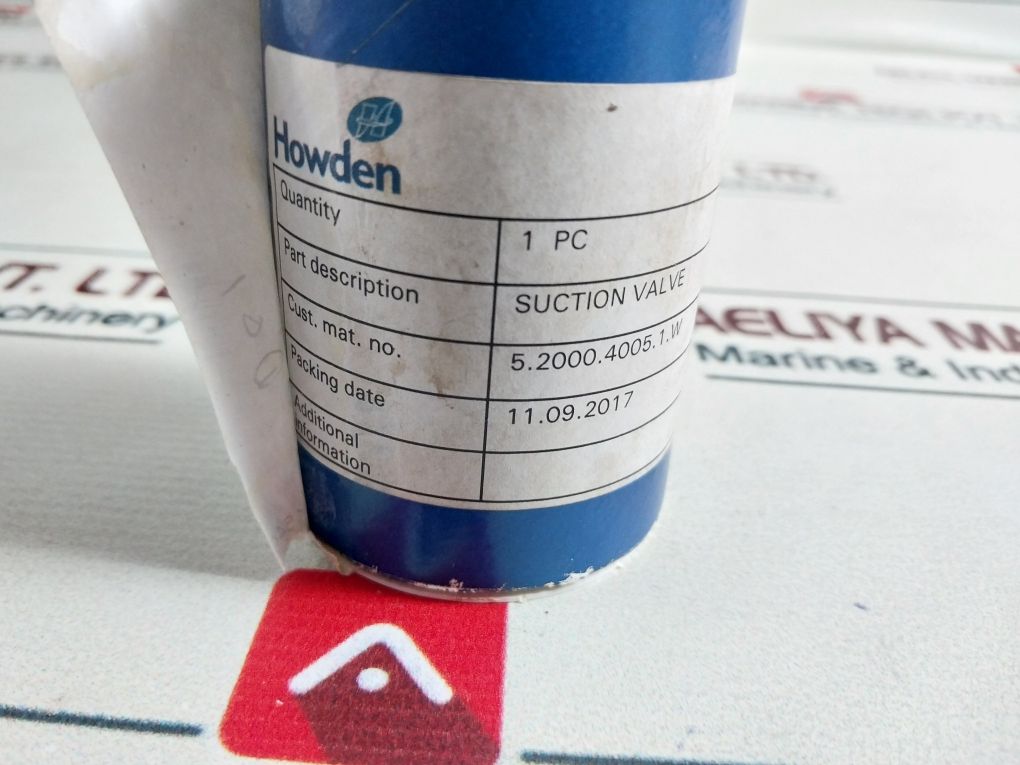 Howden Suction Control Valve 5.2000.4005.1.W