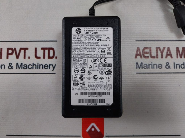 Hp 0957-2304 Ac Power Adapter 50/60Hz 0.9A