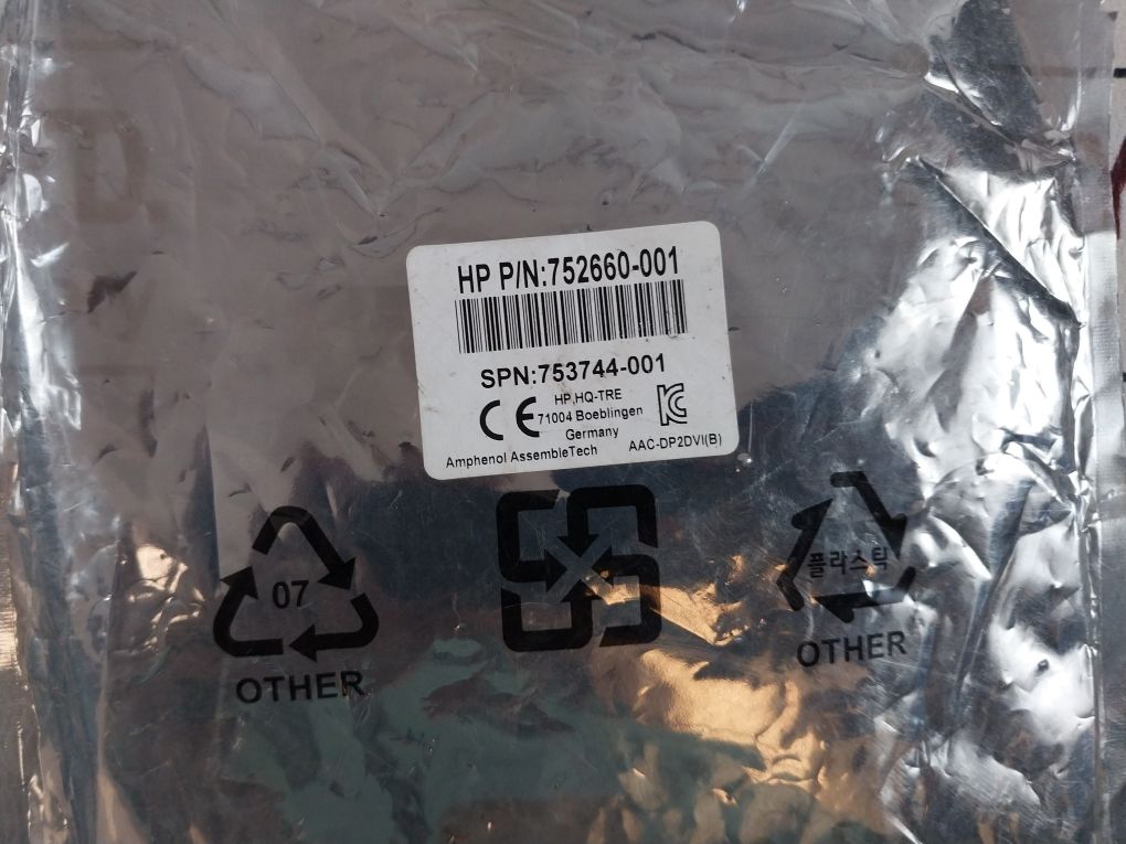 Lot Of 2X Hp 752660-001 Displayport To Dvi Sl Adapter Cable