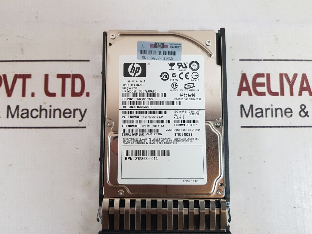Hp Dg072Abab3 Hard Drive Dg072Abab3