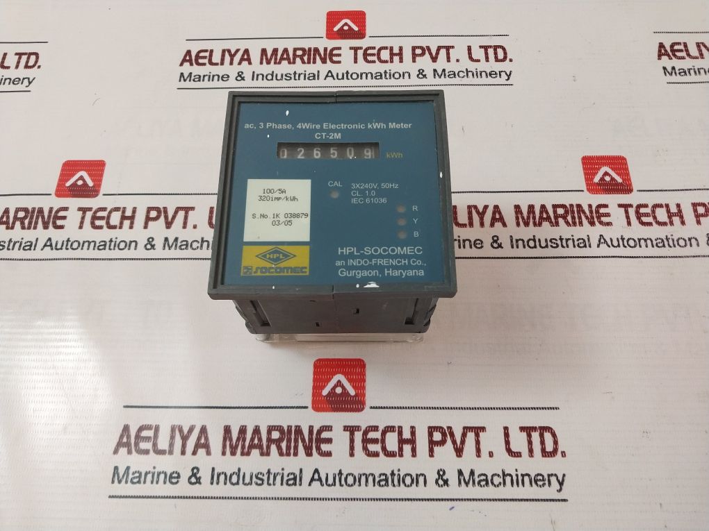 Hpl-socomec Ct-2M, 3 Phase 4Wire Electronic Kwh Meter
