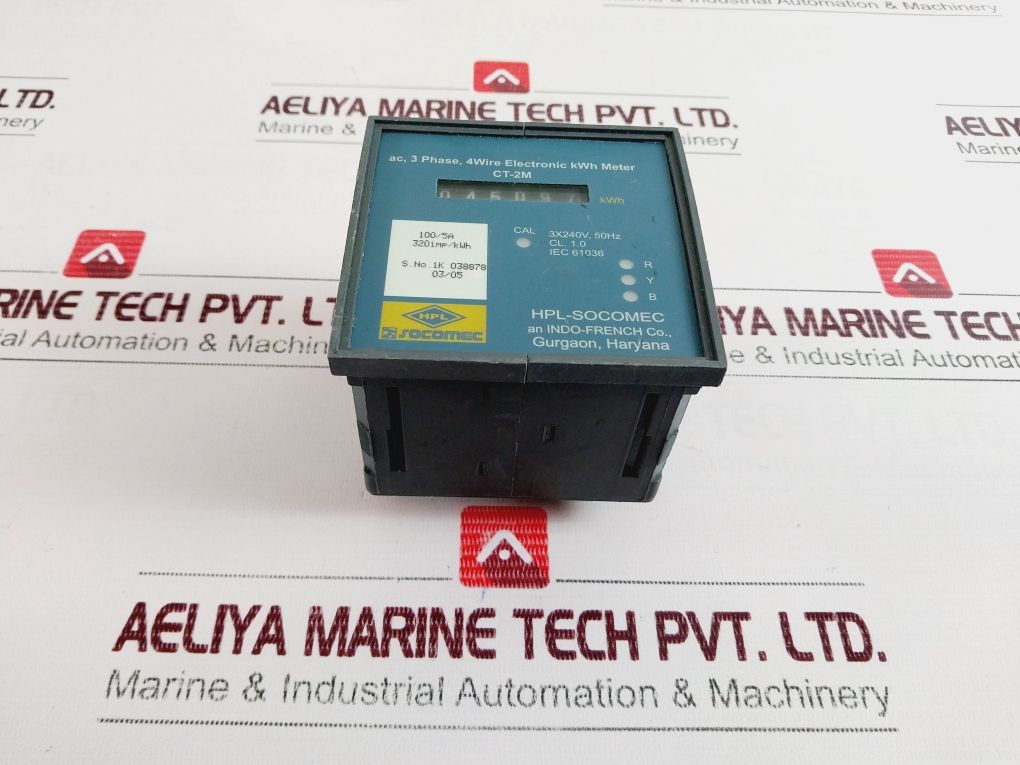 Hpl-socomec Ct-2M Ac, 3 Phase, 4 Wire Electronic Kwh Meter 3X240V 50Hz